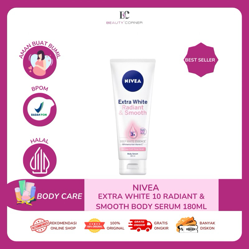 Nivea Body Serum Radiant & Smooth 180ml