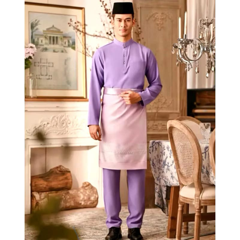 Setelan celana Teluk belanga baju kurung laki laki dewasa baju cekak musang