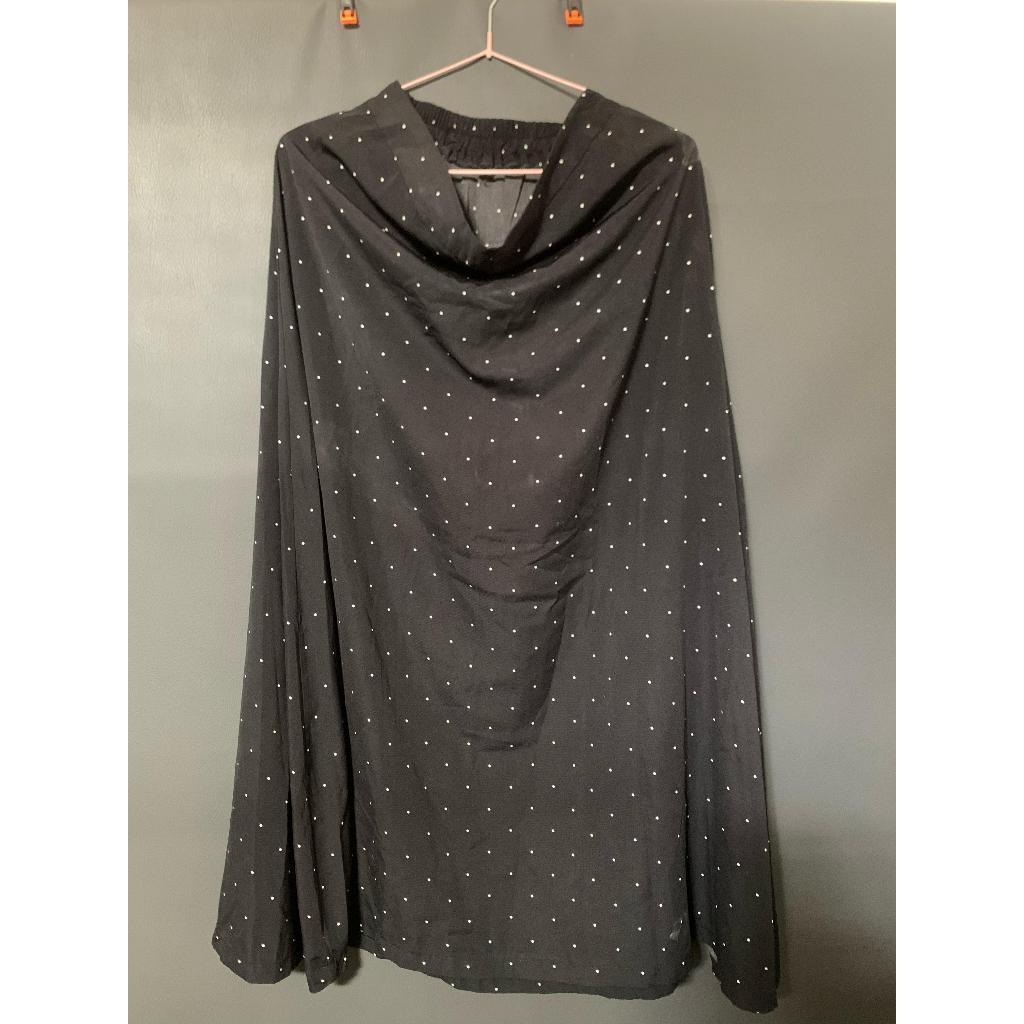 Preloved rok hitam polkadot