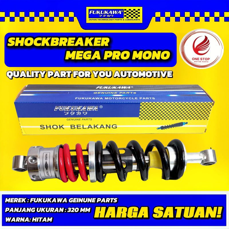 SHOCKBREAKER MEGAPRO MONOSHOCK FUKUKAWA – SHOK BELAKANG HITAM ORIGINAL ORI ASLI FUKUKAWA