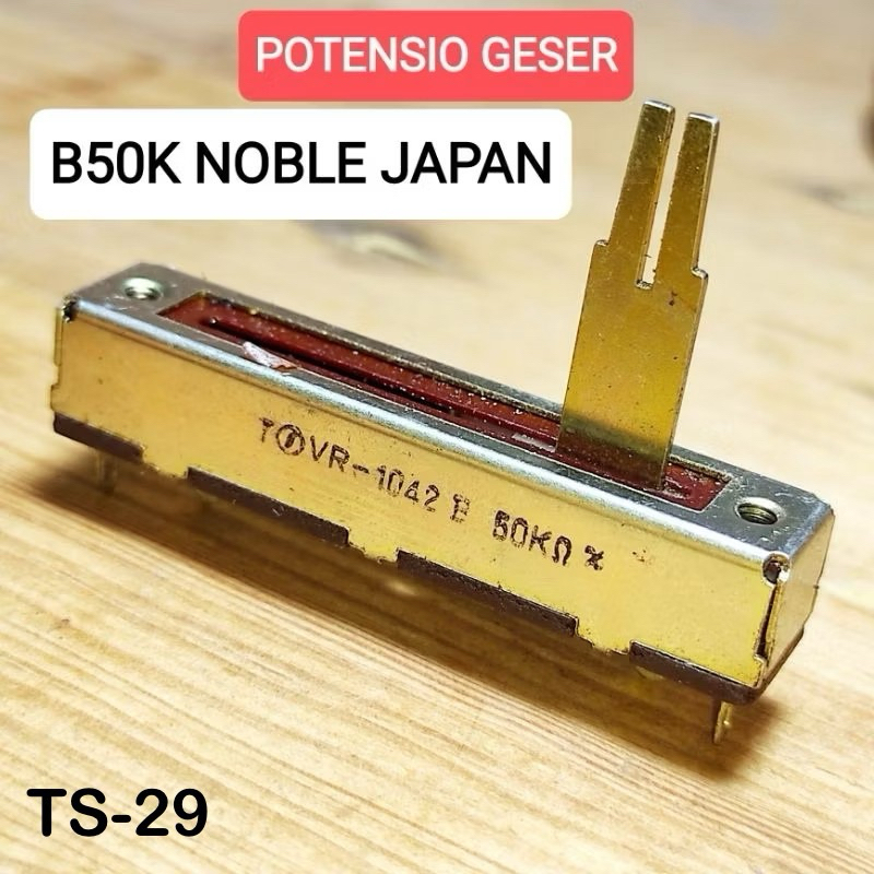Potensio Geser B50K NOBLE JAPAN 6cm Slide Potentiometer