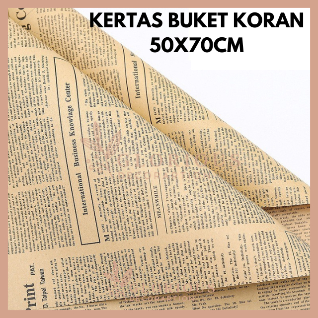 

Wrapping Paper Vintage Kertas Buket Motif Koran Hand Bouquet Bunga Kertas Kado