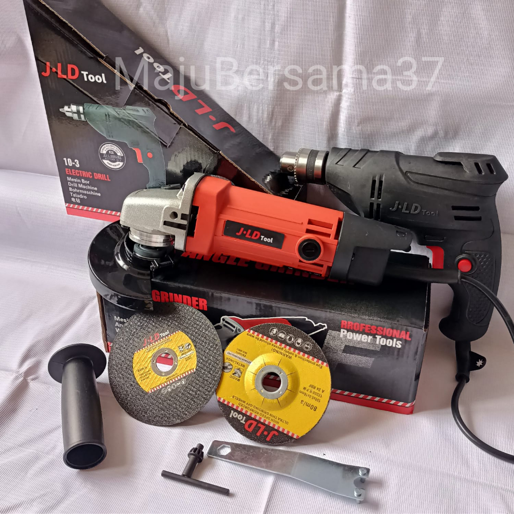 Paket mesin tangan mesin grinda JLD bor dan gurinda listrik gurinda