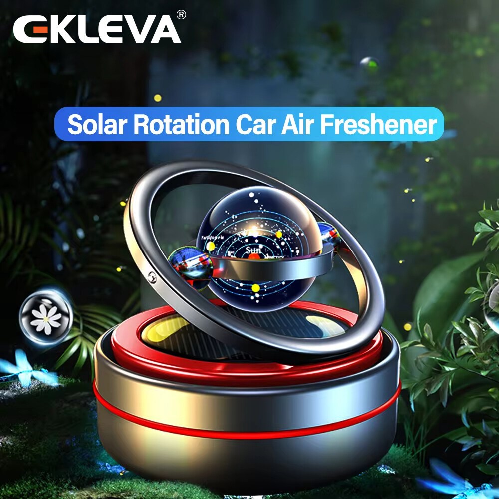 EKLEVA Dekorasi Interior Mobil, Dekorasi Suspensi Putar, Ornamen Putar Cincin Ganda Antarbintang