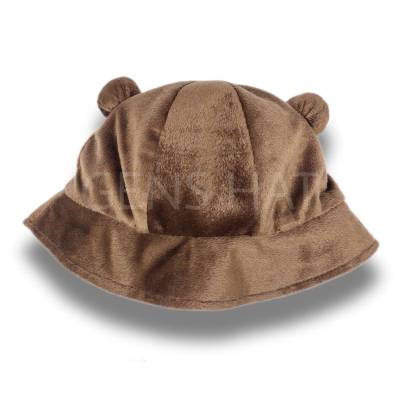 Bucket Hat Bulu Topi Beludru Dewasa