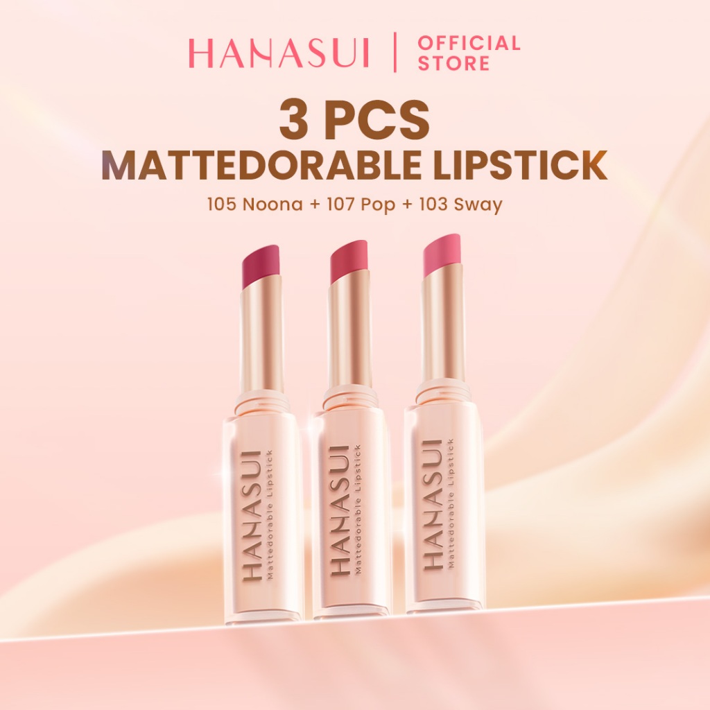 Hanasui Mattedorable Lipstick Special Bundling