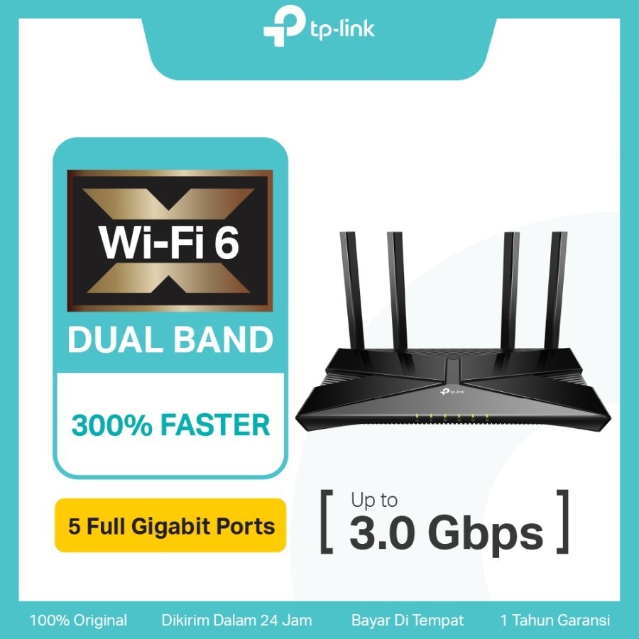 TP-Link Archer AX53 Wi-Fi 6 Router AX3000 Dual Band Gigabit OFDMA MU-MIMO Wireless 4×Antennas Intel 