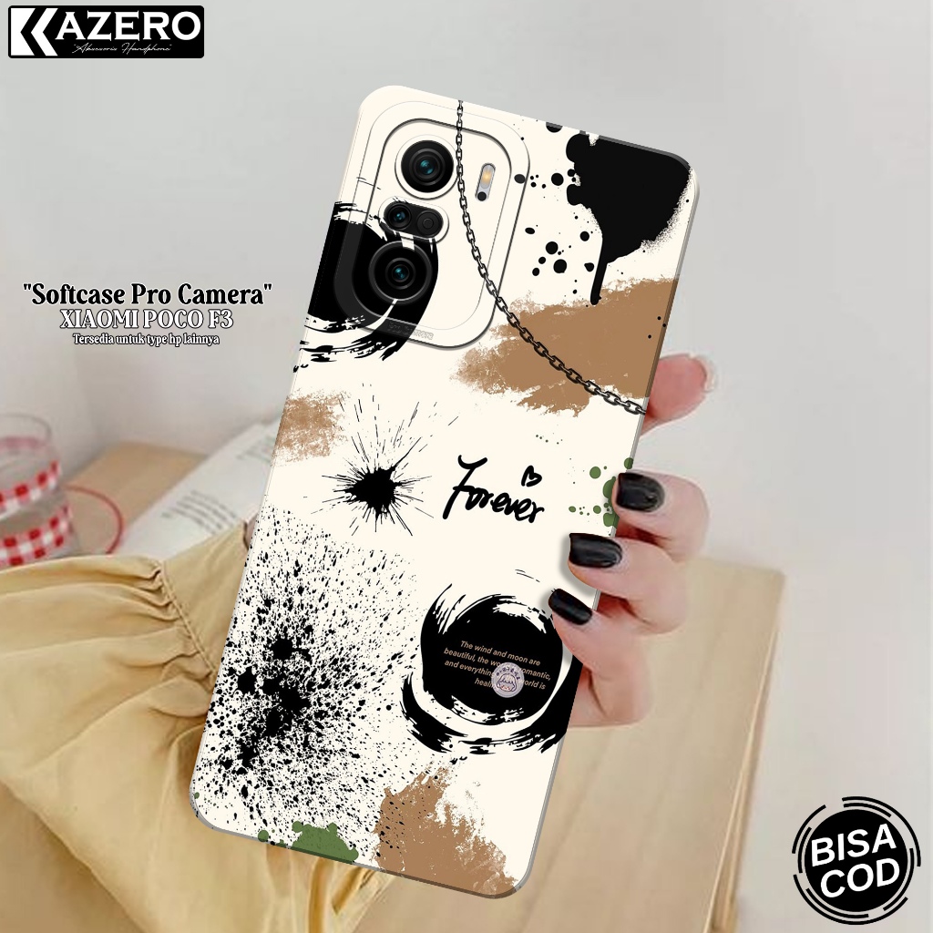 KAZERO - Case Hp Xiaomi Poco F3 - Fashion Case Aesthetic - Pro Camera - Softcase Xiaomi Poco F3 - Ke