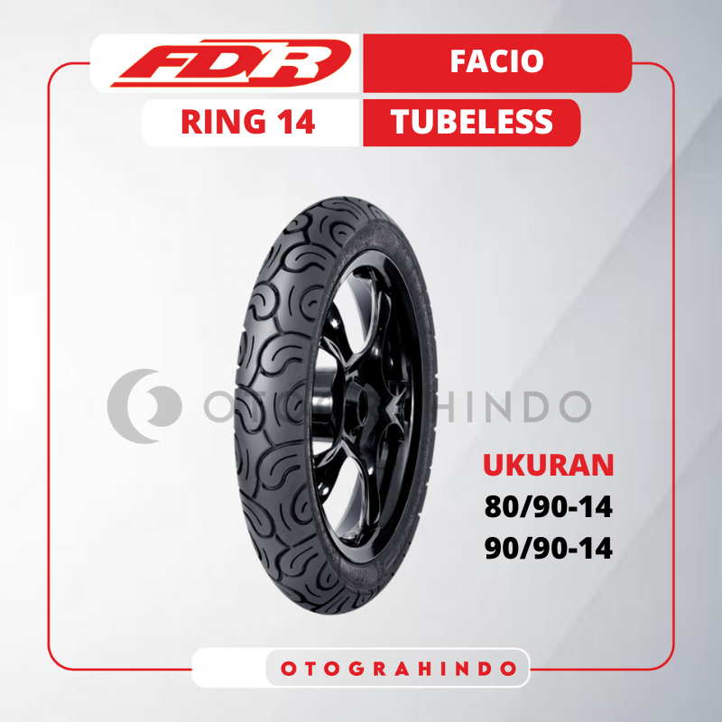BAN LUAR SEPEDA MOTOR FDR FACIO UKURAN 80/90 90/90 RING 14 TUBELESS BAN MATIC BEAT, VARIO 110, VARIO