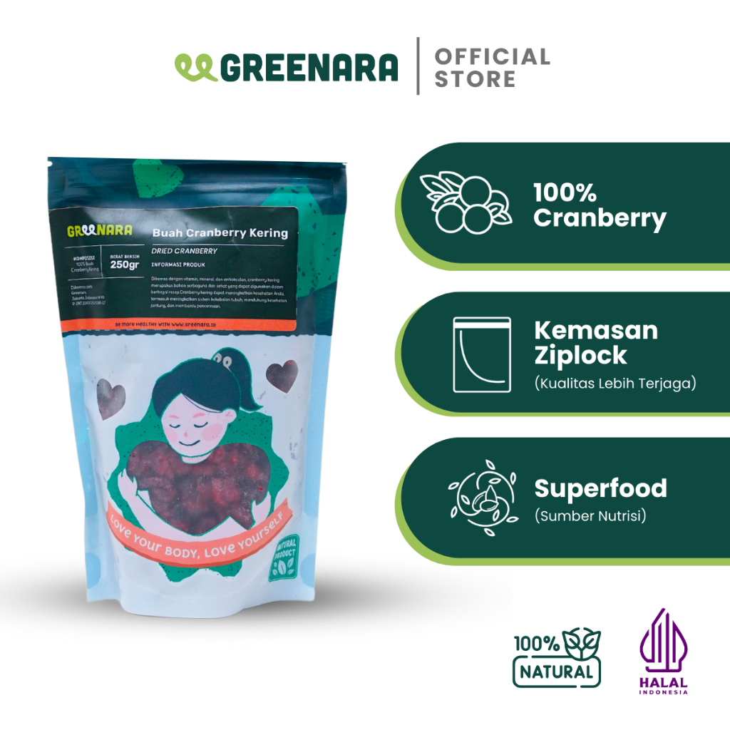 

Greenara - Cranberry Kering 250gr / Dried Cranberry