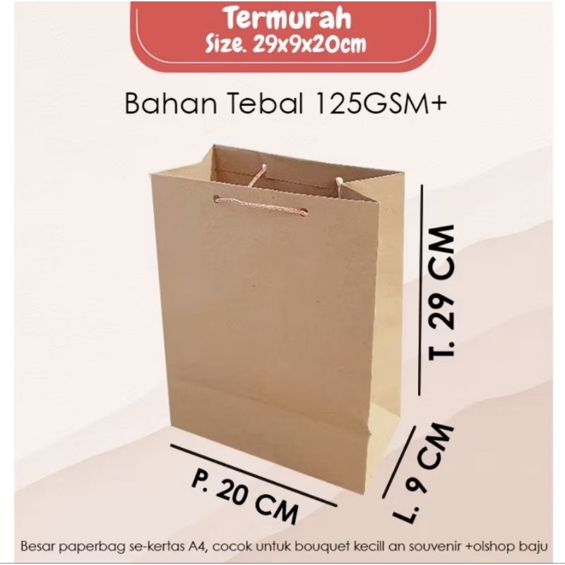 

Paper bag kado ukuran 29x9x20 cm