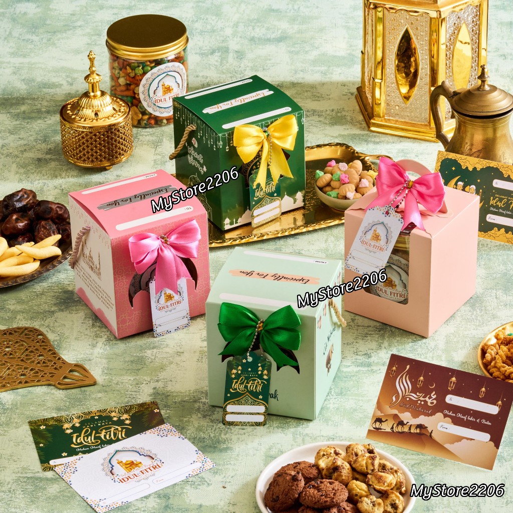 

(1 JAR 600ml) Hampers Parcel Ramadhan Lebaran Idul Fitri Cookies Kue Kering, Makaroni, Kurma