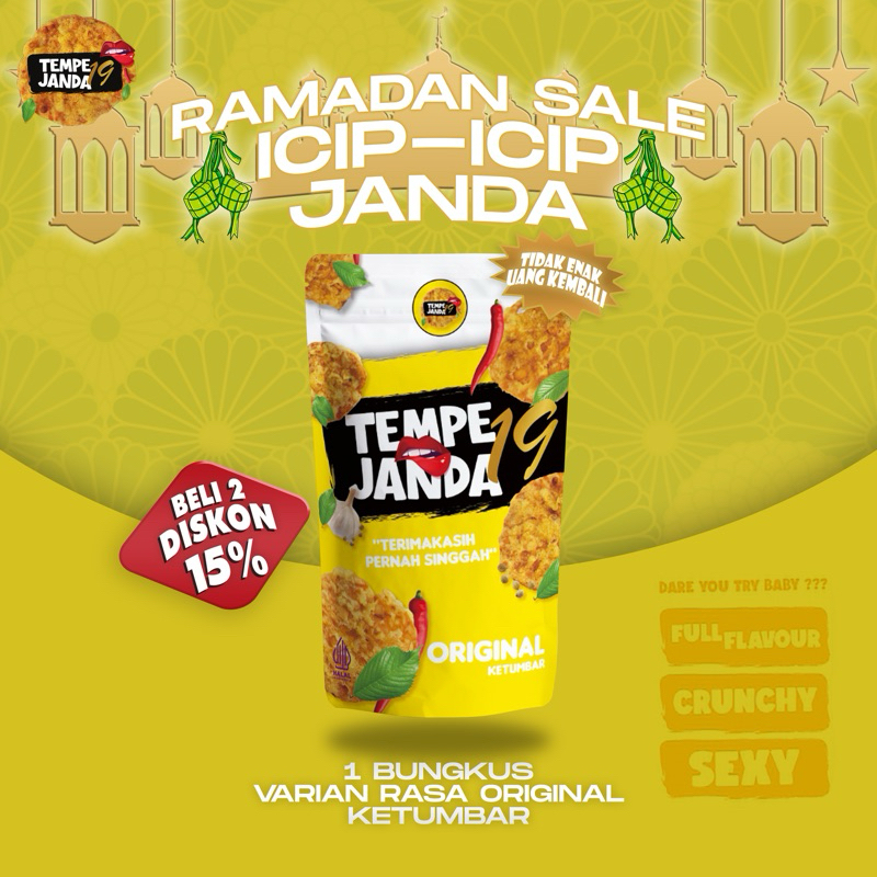 

Makanan Ringan Keripik Tempe Original Varian Rasa Cemilan Asin Gurih Kriuk