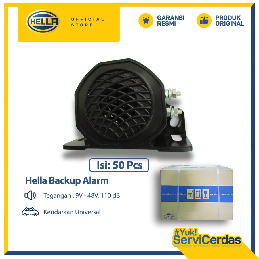 Klakson Mundur Mobil HELLA 9V - 48V (DUS / 50 PCS) - Back Up Alarm