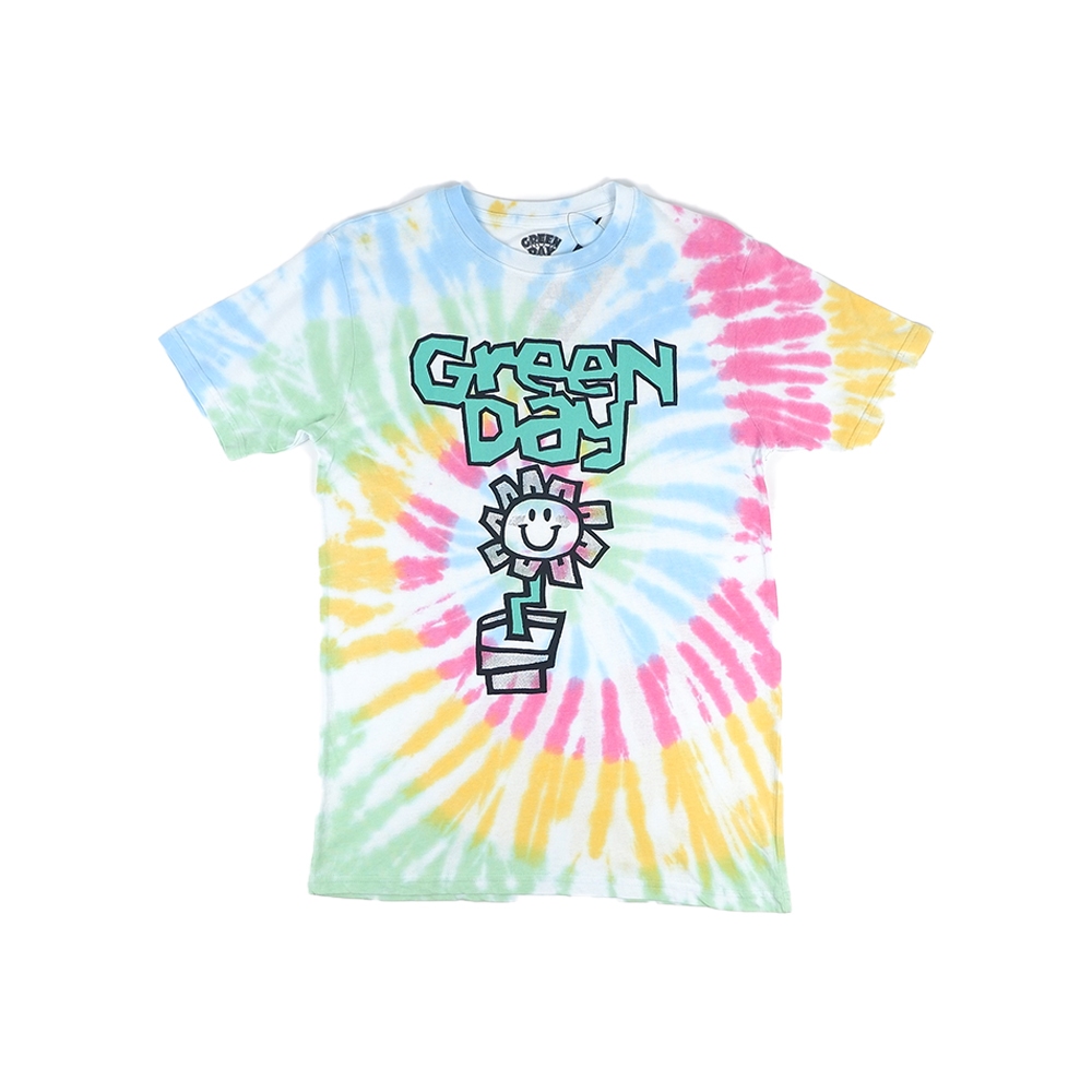 Kaos Band Green day Kerplunk Flower Tshirt Tie dye