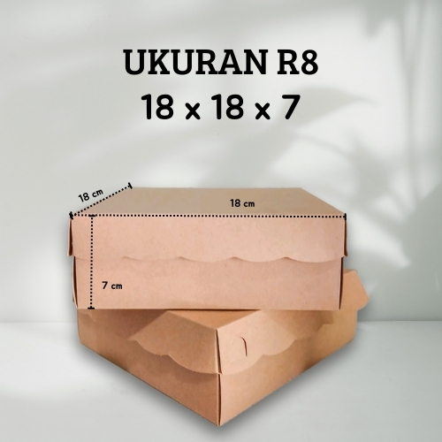 

kotak Nasi Kraft Renda R8 18x18x7 310gsm minimal order 20pcs