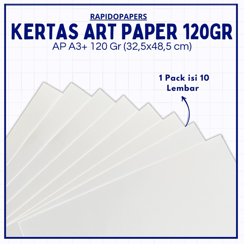 

[ 10 Lembar ] A3+ Art Paper 120gr | KERTAS CETAK/KERTAS PRINT/KERTAS BROSUR/KERTAS KALENDER