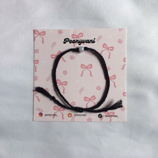 Gelang tali hitam | Gelang kepang | Gelang tali