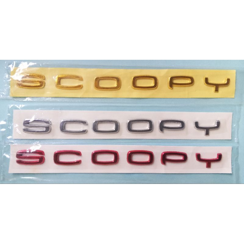 Emblem logo motor SCOOPY/Emblem SCOOPY/Logo SCOOPY timbul