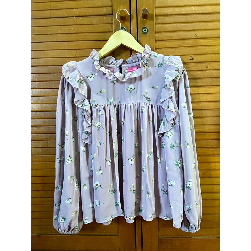 Blouse Bunga Deep Lilac (Floralstuff)