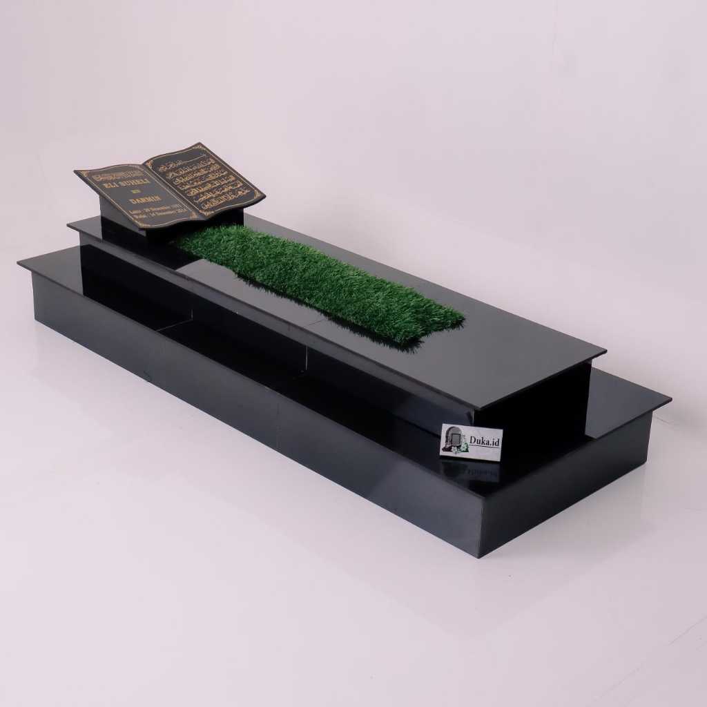 DUKA.ID - BATU NISAN BODY MAKAM KIJING DEWASA 2 TRAP FULL GRANIT TILE + FREE PACKING KAYU