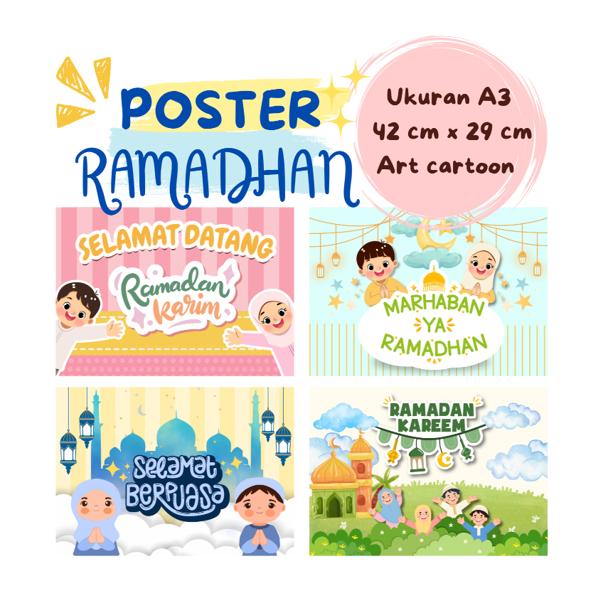 

POSTER TARHIB Ramadhan, POSTER PAWAI Ramadhan, POSTER RAMADHAN UKURAN A3 Tanpa sterofoam