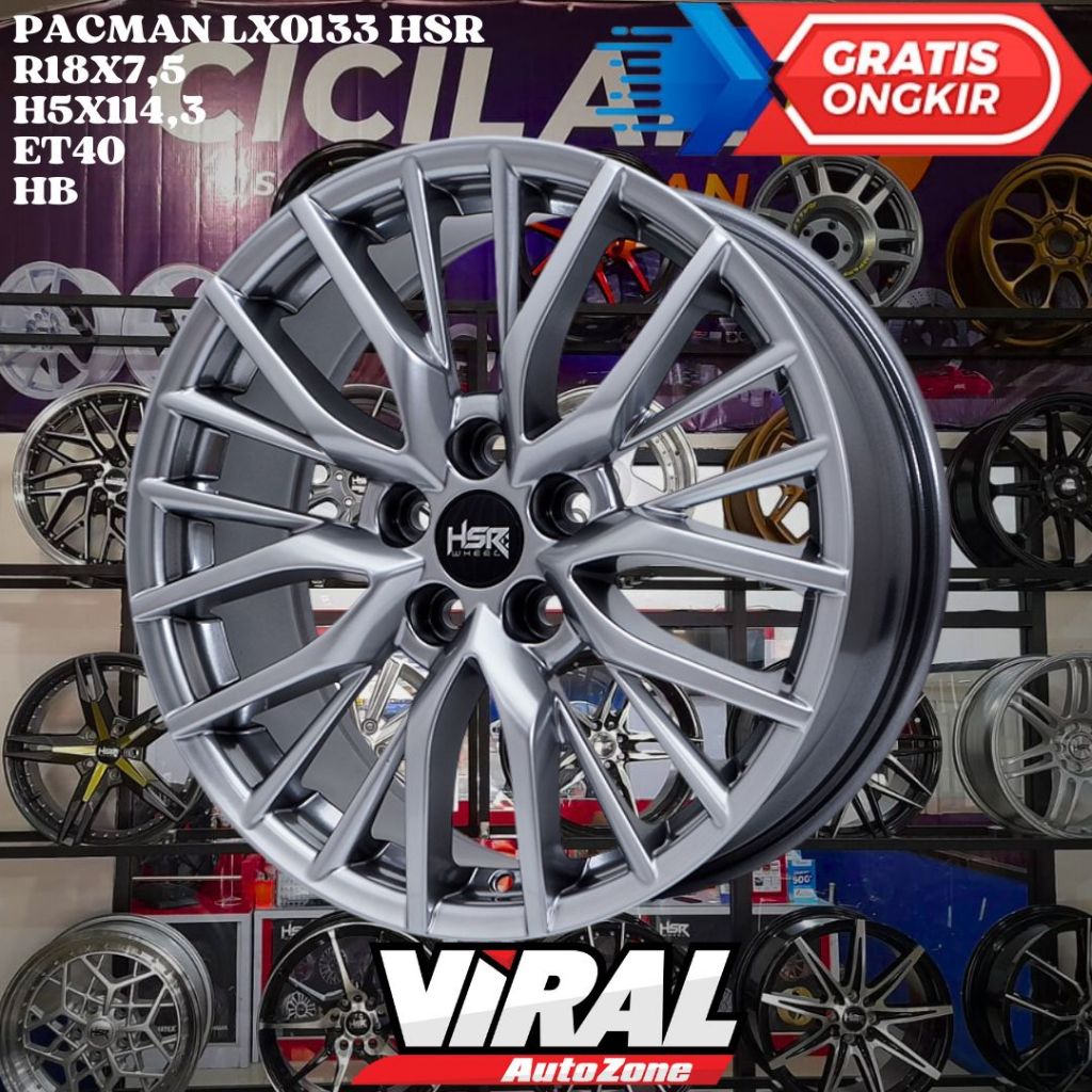 Velg Mobil Racing Ring 18 HSR PACMAN R18 UNTUK INNOVA , BRV , ALMAZ , VOXY