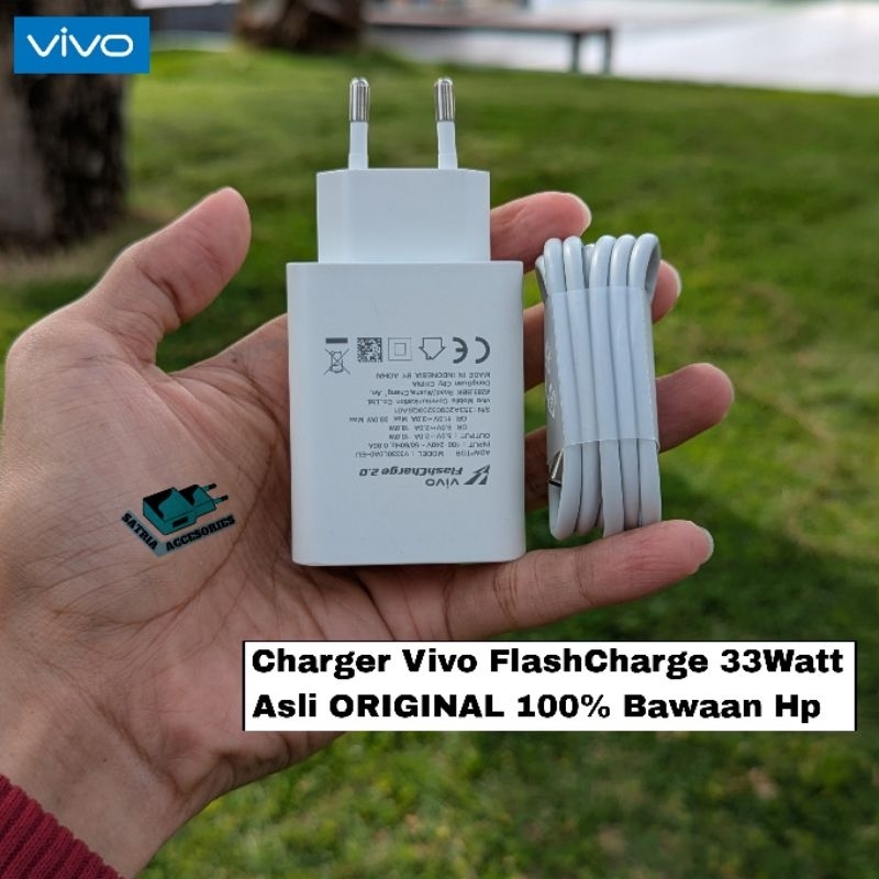 Charger Vivo FlashCharge 33Watt Asli ORIGINAL 100% Bawaan Hp