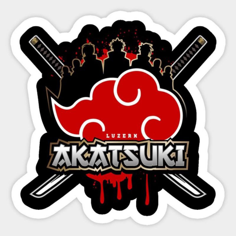 

stiker gambar Akatsuki size 10 cm glossy