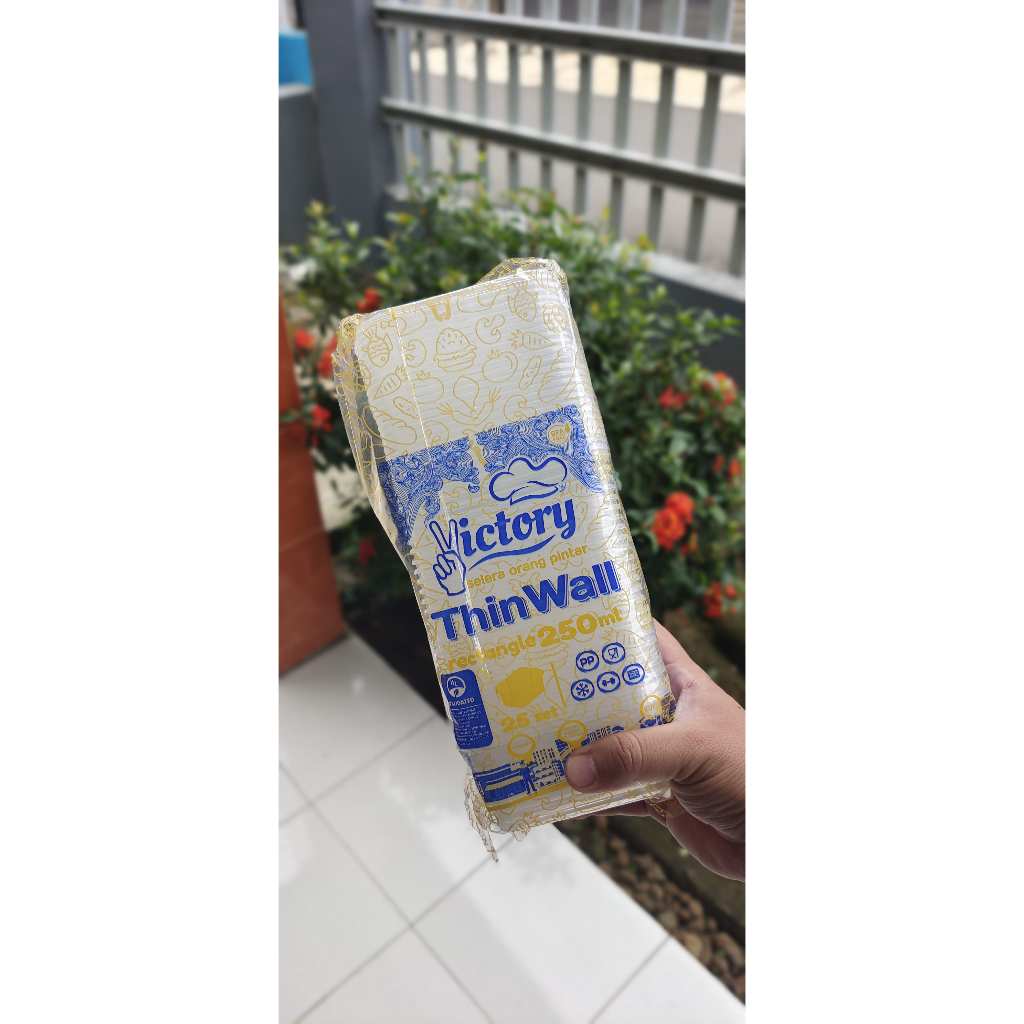 Thinwall victory Rectangle Series250ml/ Kotak Makan Plastik