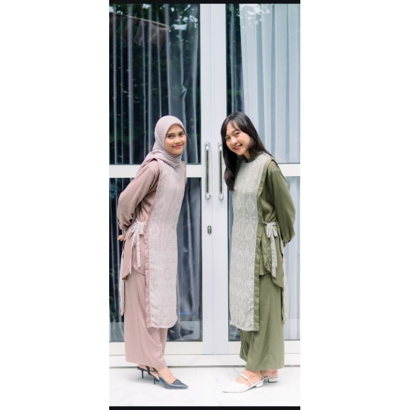 AMAI One Set baju lebaran outer/baju outer/baju lebaran kece