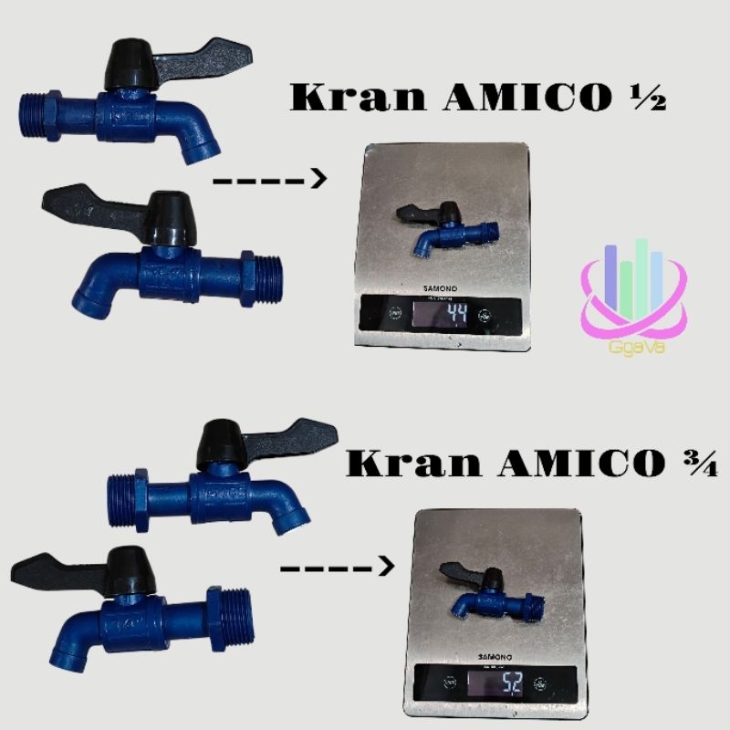 Kran PVC  Amico ukuran ½ & ¾
