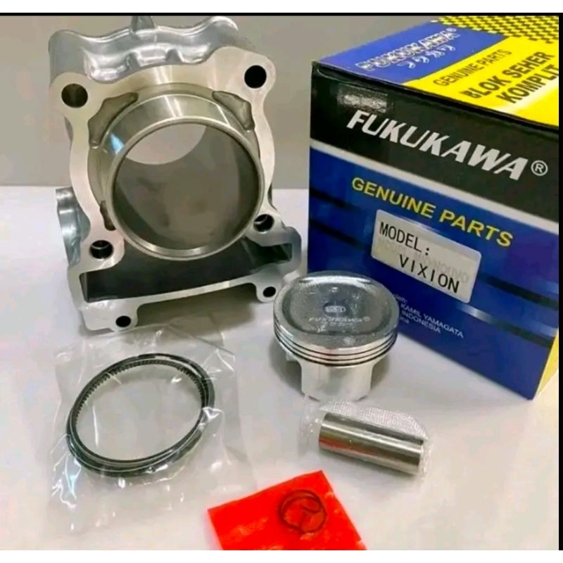 BORING BLOK SEHER SET KOMPLIT YAMAHA VIXION OLD/VIXION NEW ORIGINAL FUKUKAWA MURAH