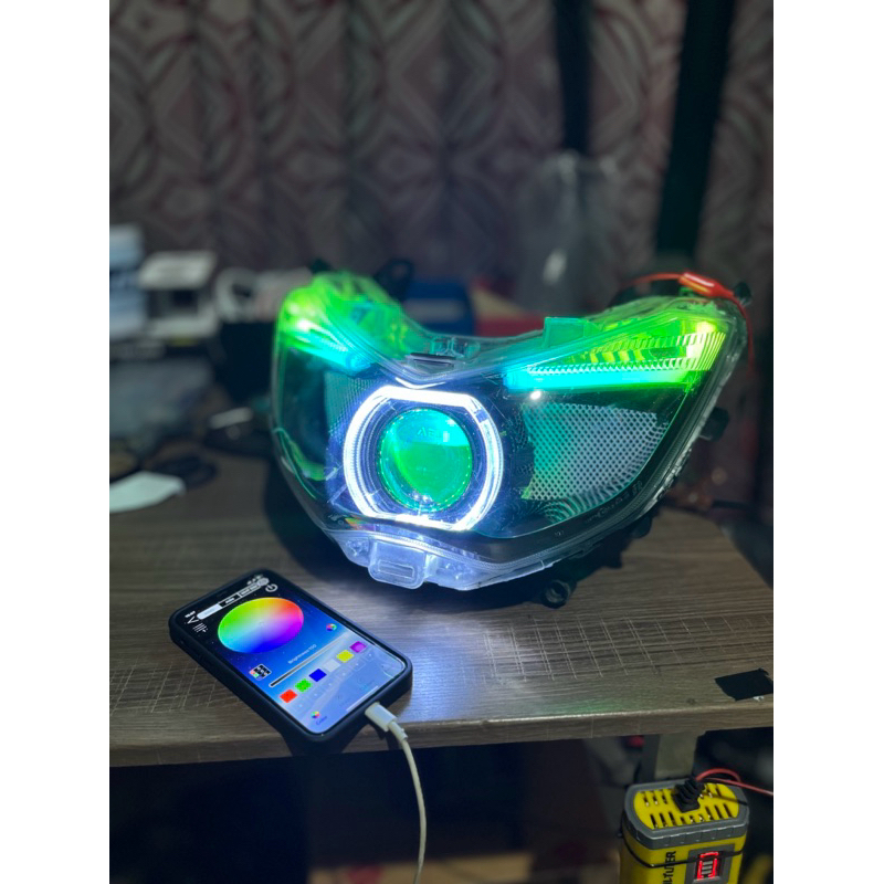 headlamp nmax old costum projie biled AES eksperience 60 wat pnp yamaha nmax old