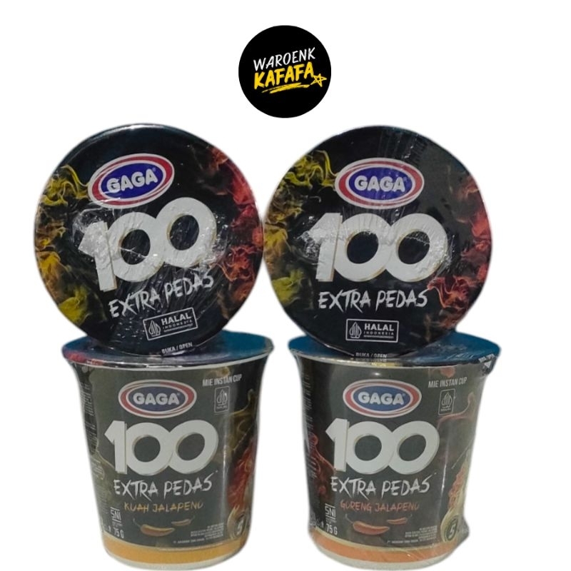 

Gaga 100 Mie Cup Extra pedas 75 / 80 gr