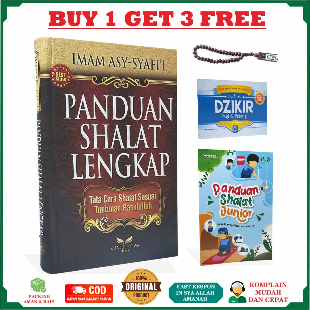 BUY 1 GET 3 FREE Panduan Shalat Lengkap ORIGINAL Karya Imam Asy-Syafi'i Tata Cara Sholat Sesuai Tunt