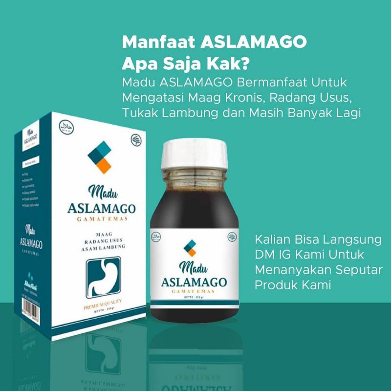 

Madu ASLAMAGO Madu Mag Dan Asam Lambung Gamat Emas 230ml