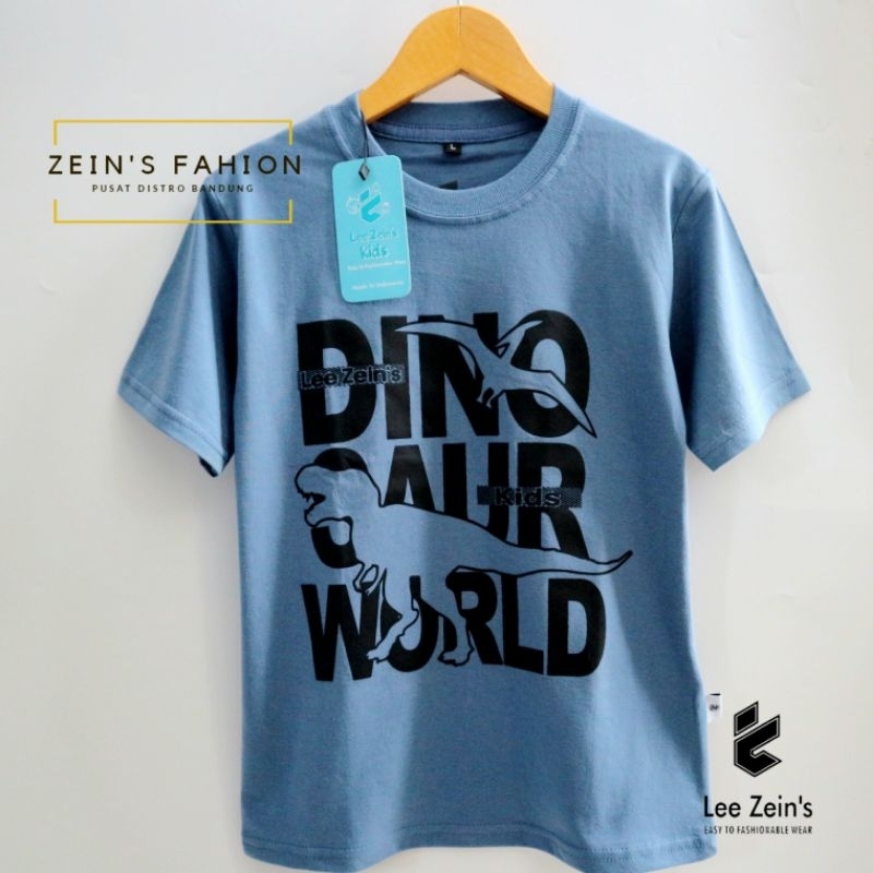 Kaos anak Denim Lee Zein's Kids Dino Usia 2th - 14th