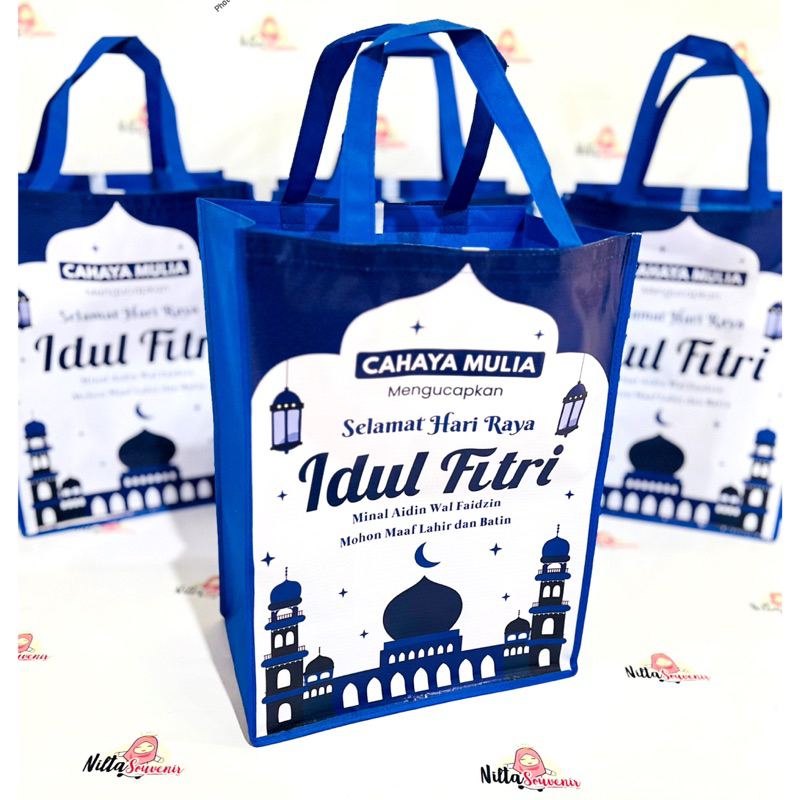 

Tas Parcel Goodiebag Hampers Lebaran Parsel Hari Raya Idul Fitri Terbaru Masuk Beras 5kg Custom Logo Gambar