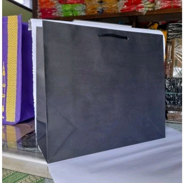 

paperbag LS shopping black (35×12×30) isi 12 pc