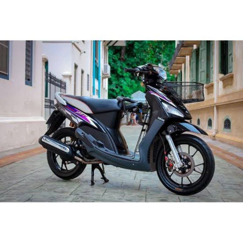 Striping Lis sticker standard Ori Mio sporty 2004 Bendra Hitam