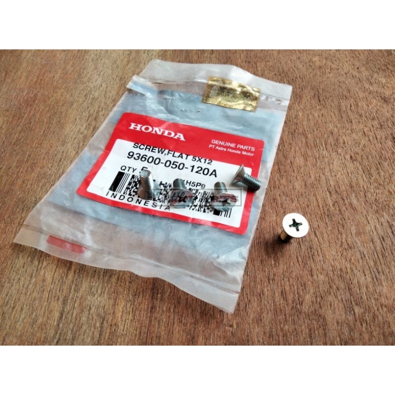 93600 050 120A screw flat 5x12 Baut baud rotor pompa oli topi mexico honda cb100 cb125 gl100 gl125 w