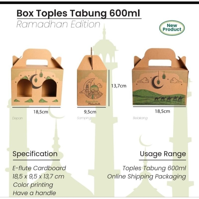 

BOX TOPLES TABUNG 600ML - EDISI LEBARAN IDUL FITRI