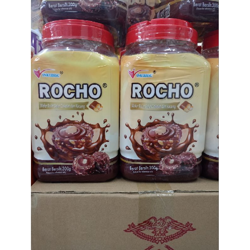 

Rocho Wafer Bola Cokelat Kacang 300Gr