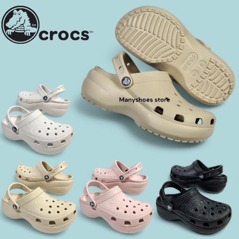 Sandal Crocs Classic platform clog/Sandal Crocs wanita/Crocs classic