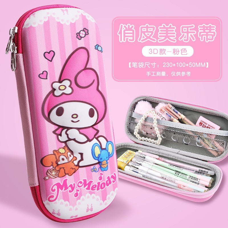 

gk Tempat Pensil 3D Timbul Karakter Sanrio (Kuromi/Cinnamoroll/Melody), Unicorn & Bunny Lucu