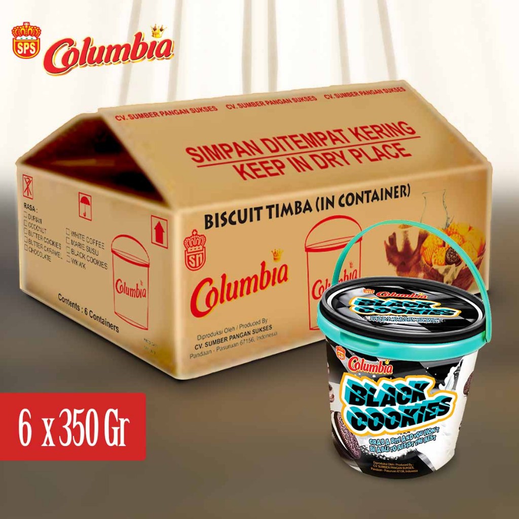 Columbia Biskuit Timba Black Cookies (6 x 250gr)