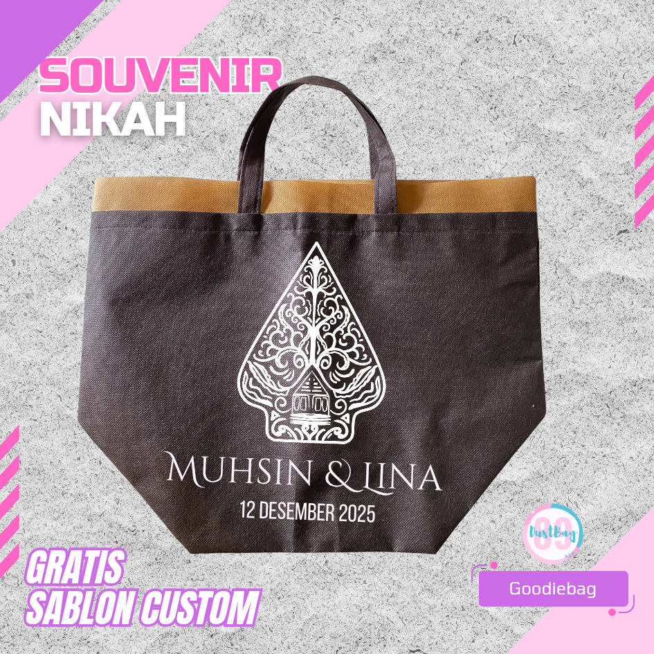 

TAS KOTAK NASI BOX KUE GOODIEBAG BERKATAN TASYAKURAN ULANG TAHUN NIKAHAN CUSTOM SABLON KOTAK PERSEGI KOMBINASI 20X20X20 50GSM