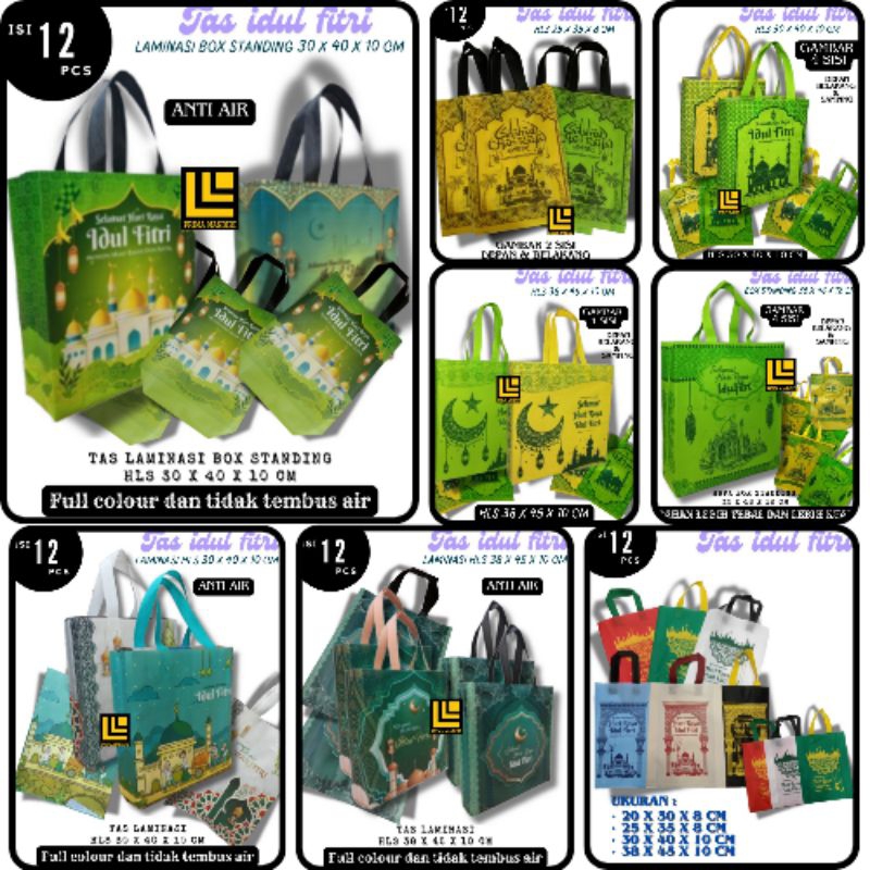 

(satuan) TAS LEBARAN idul fitri 2025 I tas spunbond,goodie bag idul fitri ,tas belanja custom lebaran, hampers,