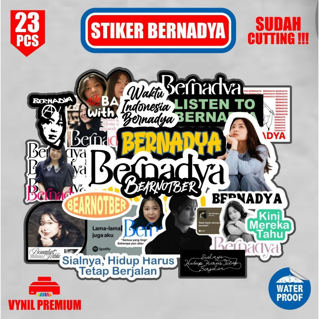

23pc stiker pack singer musisi indonesia BERNADYA stiker case aesthetic sudah terpotong tinggal tempel